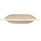 20" Beige And White Color Block Cotton Throw Pillow Cover