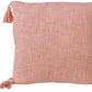 20" Pink Cotton Throw Pillow Cover