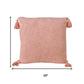 20" Pink Cotton Throw Pillow Cover