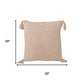20" Beige Cotton Throw Pillow Cover