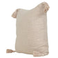 20" Beige Cotton Throw Pillow Cover