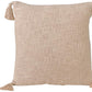 20" Beige Cotton Throw Pillow Cover