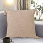 20" Beige Cotton Throw Pillow Cover