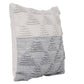 20" Gray And White Geometric Cotton Throw Pillow Cover with Texture