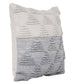 20" Gray And White Geometric Cotton Throw Pillow Cover with Texture