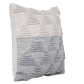 20" Gray And White Geometric Cotton Throw Pillow Cover