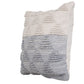 20" Gray And White Geometric Cotton Throw Pillow Cover with Texture