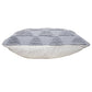 20" Gray And White Geometric Cotton Throw Pillow Cover with Texture