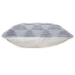 20" Gray And White Geometric Cotton Throw Pillow Cover