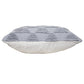 20" Gray And White Geometric Cotton Throw Pillow Cover with Texture