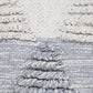 20" Gray And White Geometric Cotton Throw Pillow Cover with Texture