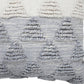 20" Gray And White Geometric Cotton Throw Pillow Cover with Texture
