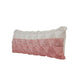 14" X 36" Pink And White Lumbar Geometric Cotton Throw Pillow Cover