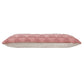 14" X 36" Pink And White Lumbar Geometric Cotton Throw Pillow Cover with Texture
