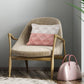 20" Pink And White Geometric Cotton Throw Pillow Cover with Texture
