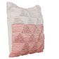 20" Pink And White Geometric Cotton Throw Pillow Cover