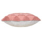 20" Pink And White Geometric Cotton Throw Pillow Cover