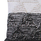 14" X 36" Black And White Lumbar Geometric Cotton Throw Pillow Cover