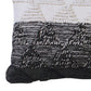 14" X 36" Black And White Lumbar Geometric Cotton Throw Pillow Cover with Texture