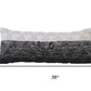 14" X 36" Black And White Lumbar Geometric Cotton Throw Pillow Cover with Texture