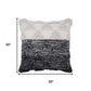 20" Black And White Geometric Cotton Throw Pillow Cover