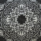 14" X 36" Black And White Lumbar Medallion Cotton Throw Pillow Cover