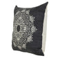 20" Black And White Medallion Cotton Throw Pillow Cover
