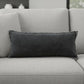 14" X 36" Black Lumbar Cotton Throw Pillow Cover