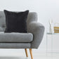 20" Black Cotton Throw Pillow Cover