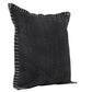 20" Black Cotton Throw Pillow Cover