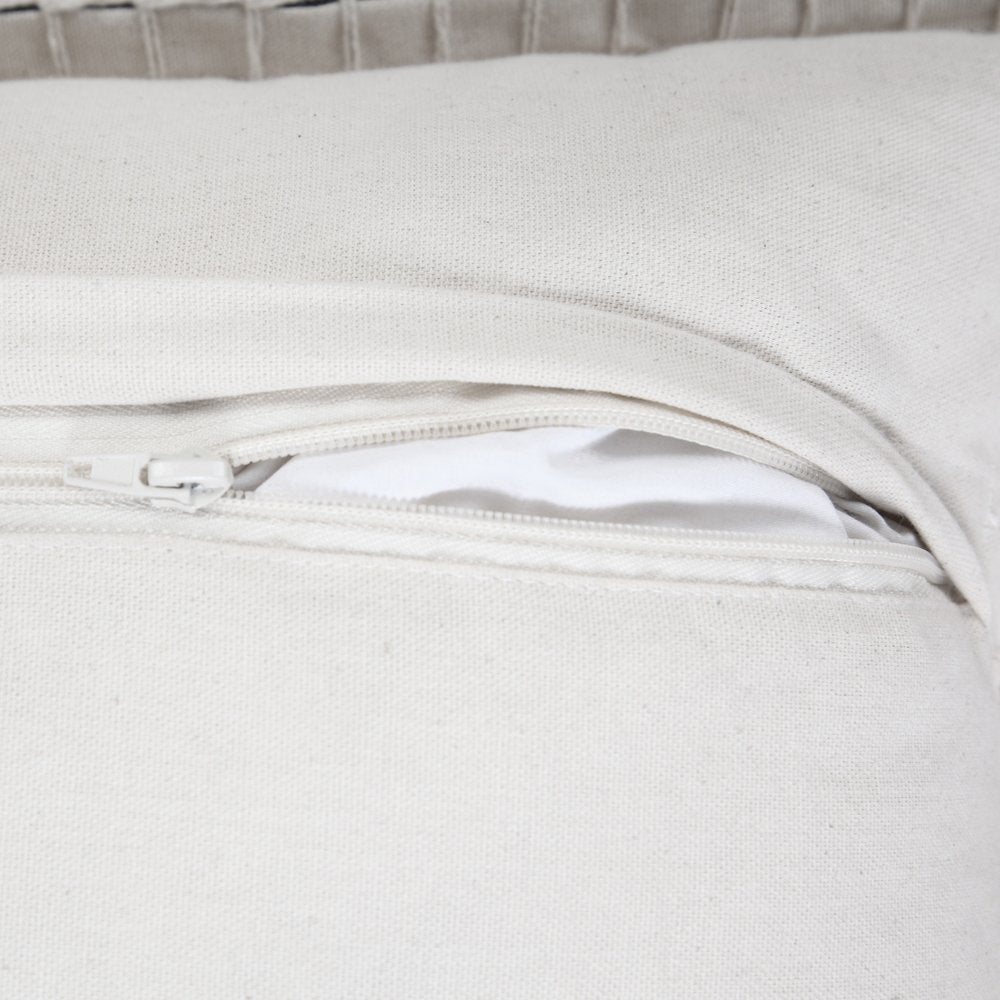 20" Black Cotton Throw Pillow Cover