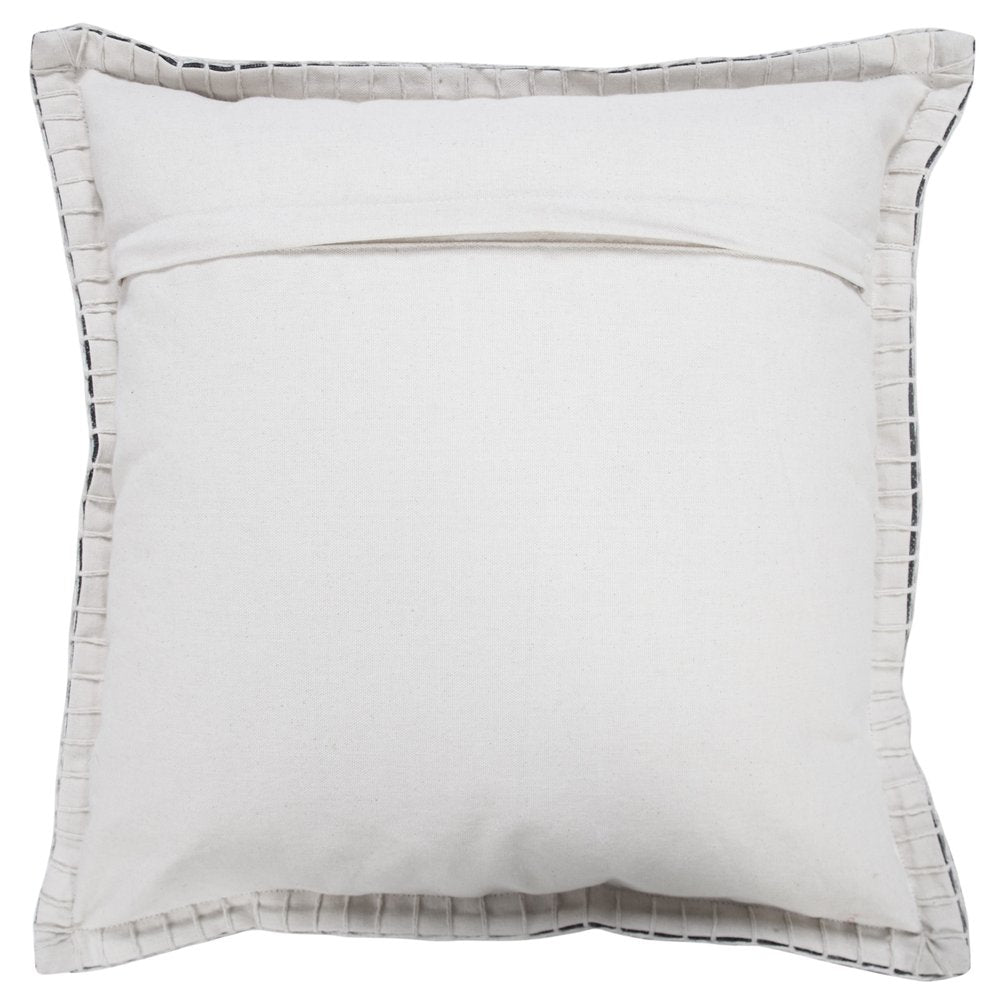 20" Black Cotton Throw Pillow Cover