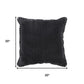 20" Black Cotton Throw Pillow Cover