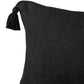 14" X 36" Black Lumbar Cotton Throw Pillow Cover
