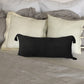 14" X 36" Black Lumbar Cotton Throw Pillow Cover