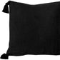 20" Black Cotton Throw Pillow Cover