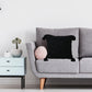 20" Black Cotton Throw Pillow Cover