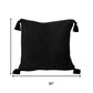 20" Black Cotton Throw Pillow Cover