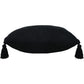 20" Black Cotton Throw Pillow Cover