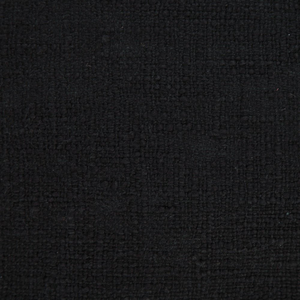 20" Black Cotton Throw Pillow Cover