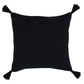 20" Black Cotton Throw Pillow Cover