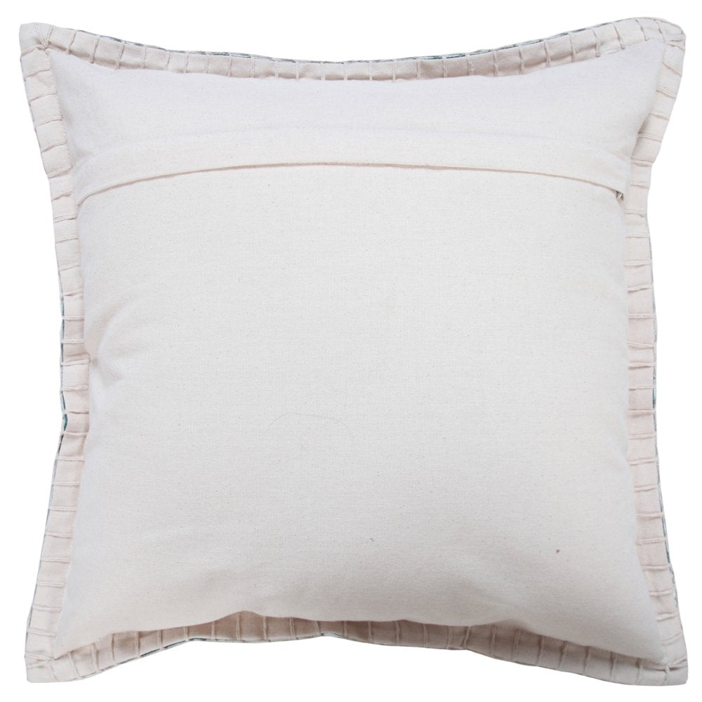 20" Green Cotton Throw Pillow Cover