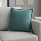 20" Green Cotton Throw Pillow Cover