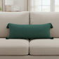 14" X 36" Green Lumbar Cotton Throw Pillow Cover