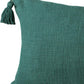 14" X 36" Green Lumbar Cotton Throw Pillow Cover