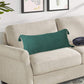 14" X 36" Green Lumbar Cotton Throw Pillow Cover