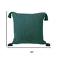20" Green Cotton Throw Pillow Cover