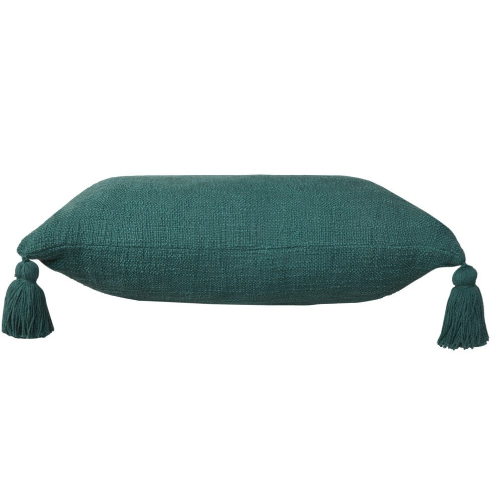 20" Green Cotton Throw Pillow Cover