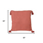 20" Red And Orange Cotton Throw Pillow Cover