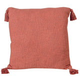 20" Red And Orange Cotton Throw Pillow Cover